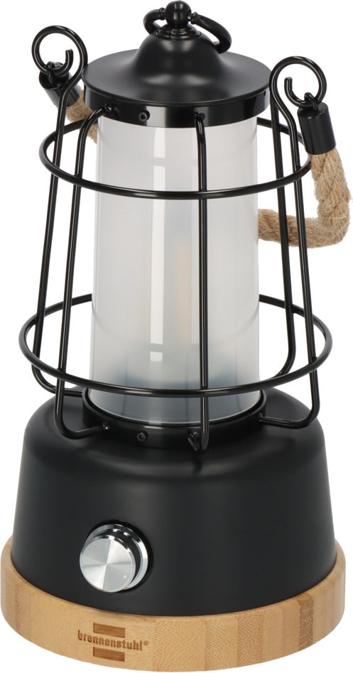 Brennenstuhl battery LED camping lamp CAL 1 with hemp rope and bamboo base, power bank