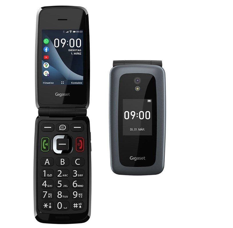 Gigaset GL7 Feature Phone Klapphandy - titan-silber