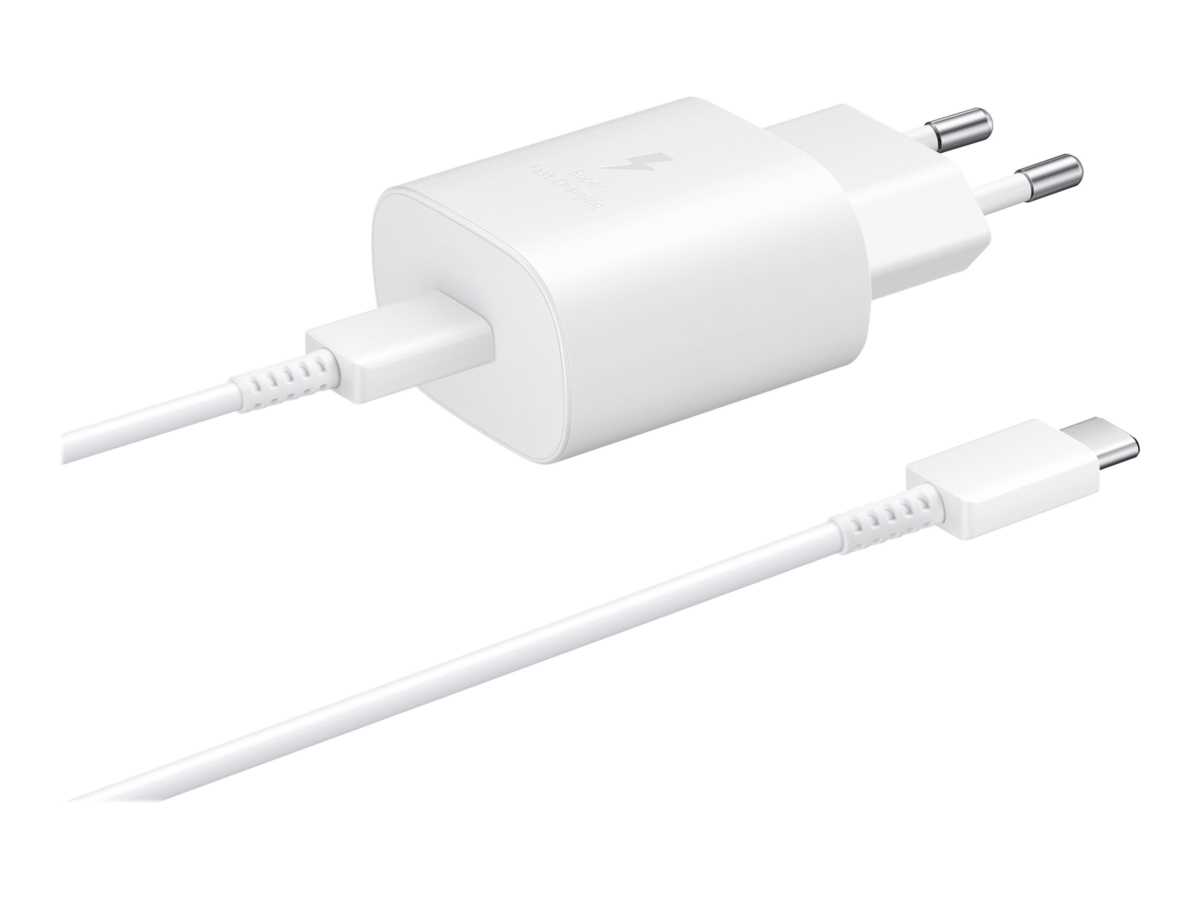 Samsung - EP-TA800XWE - Quick Charger + CABLE - USB Type C- 25W - White BULK