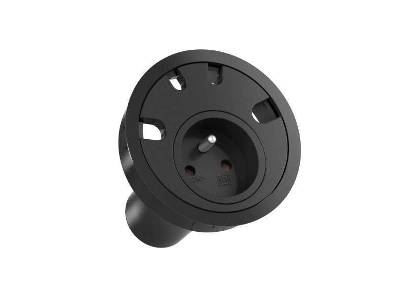 Bachmann LOOP IN UTE socket with 4x cable feedthrough, black (938.002)