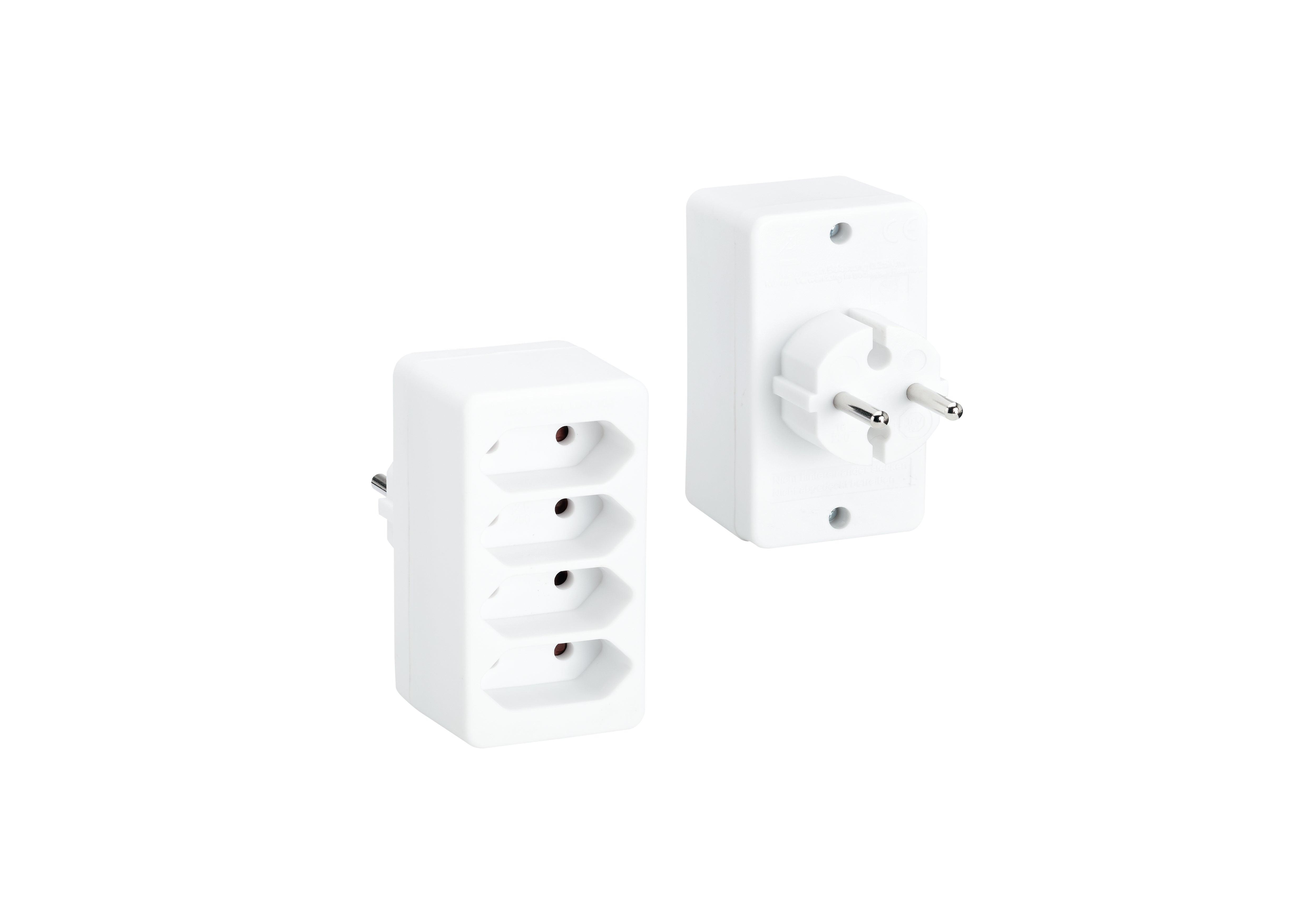 Bachmann MULTISTECKER 4-fach EURO, weiß