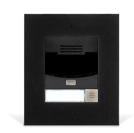 2N IP Solo with camera black flush-mounted
