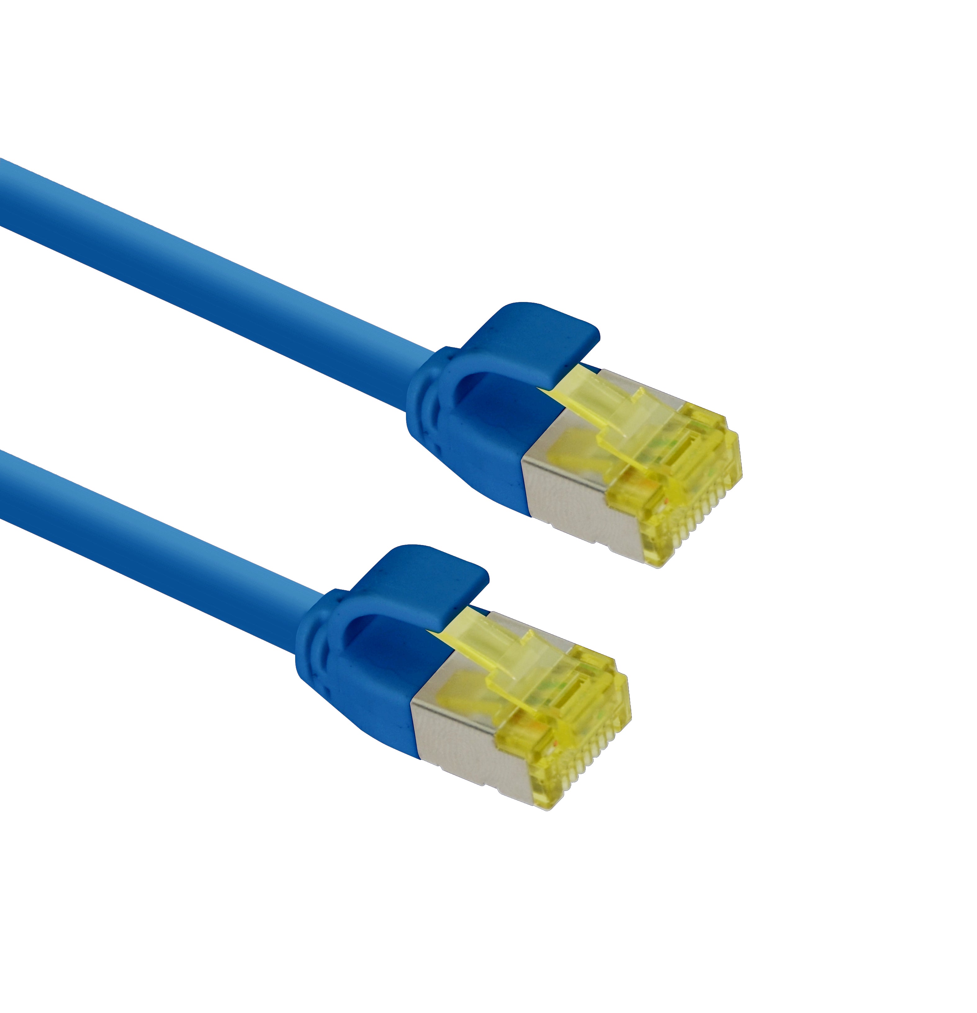 Helos ultra slim Patchkabel S/FTP Cat 6A blau 10,0m