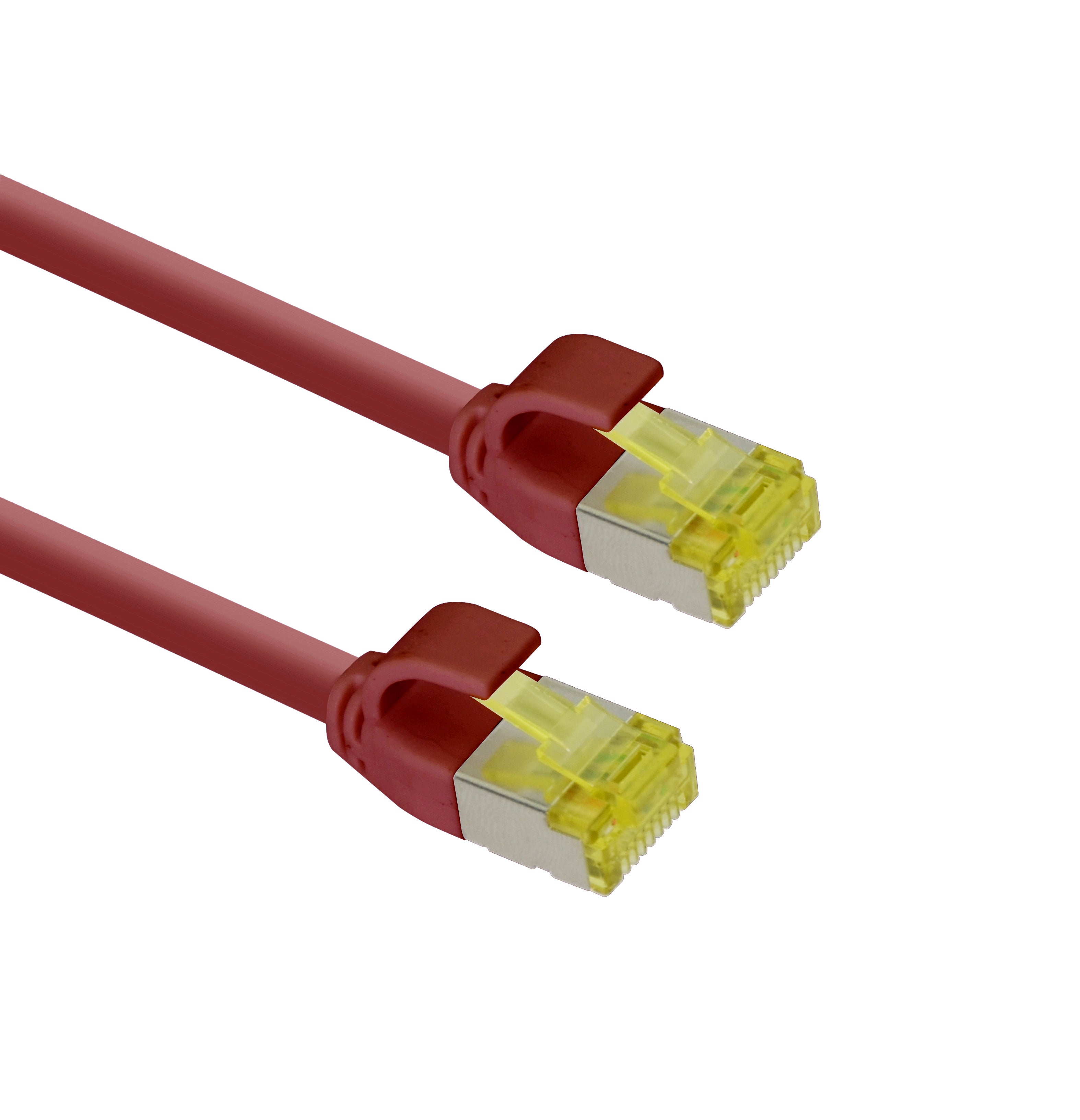 Helos ultra slim Patchkabel S/FTP Cat 6A rot 3,0m