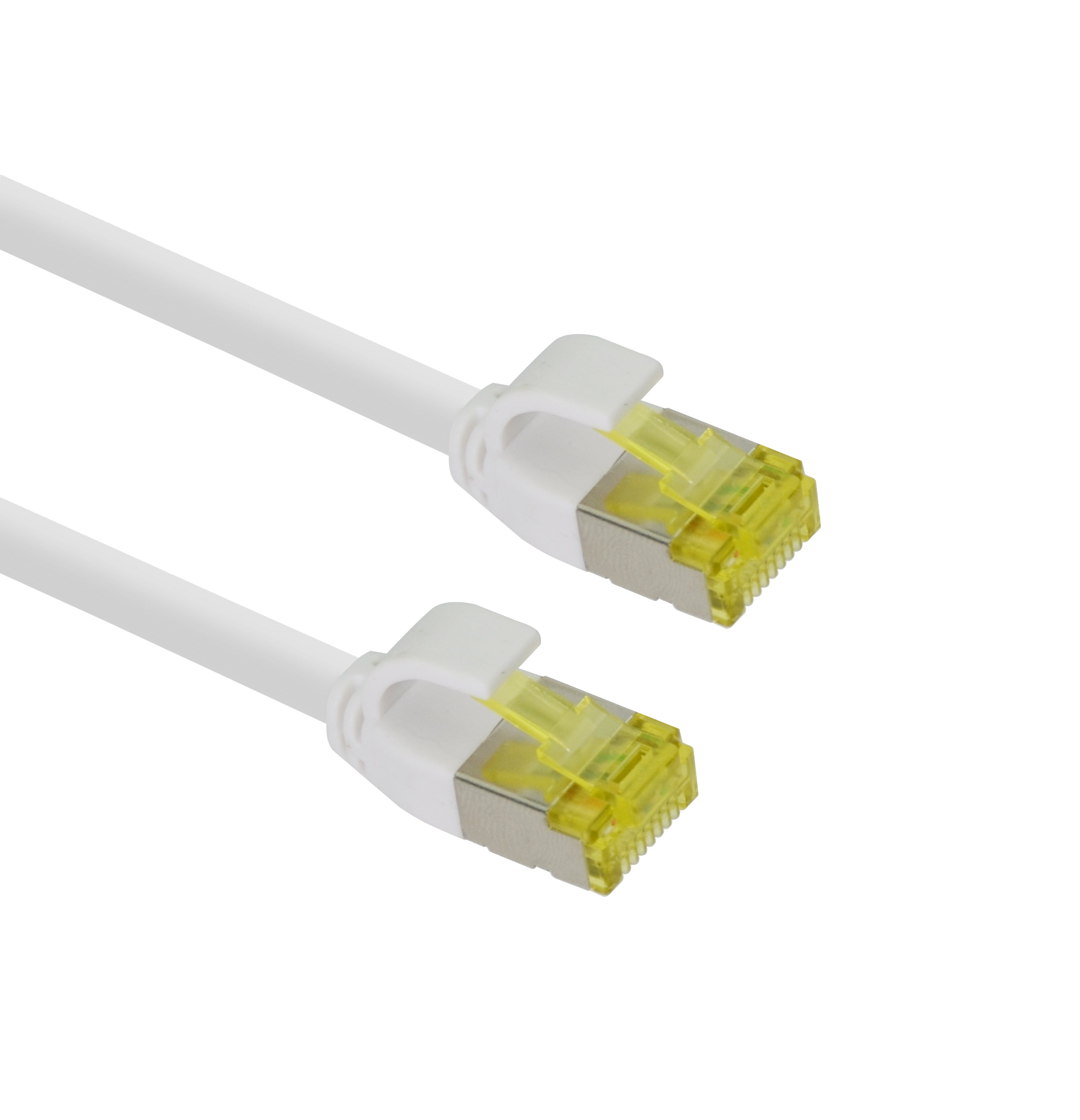 Helos ultra slim patch cable S/FTP Cat 6A white 10.0m