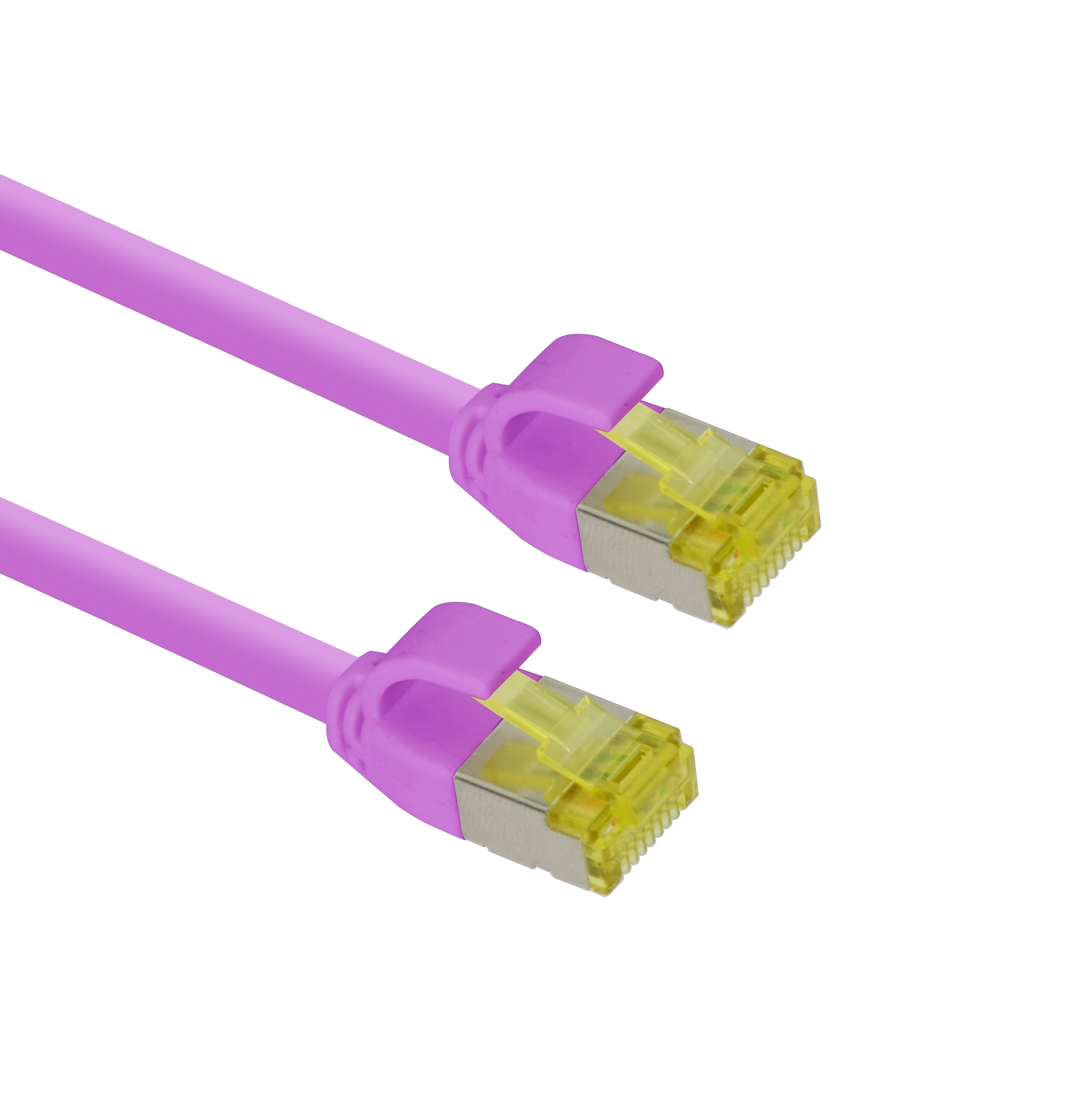 Helos ultra slim Patchkabel S/FTP Cat 6A magenta 1,0m