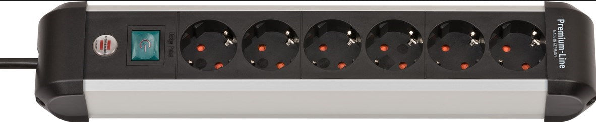 Brennenstuhl Premium-Alu-Line power strip 6-way 3m H05VV-F 3G1,5