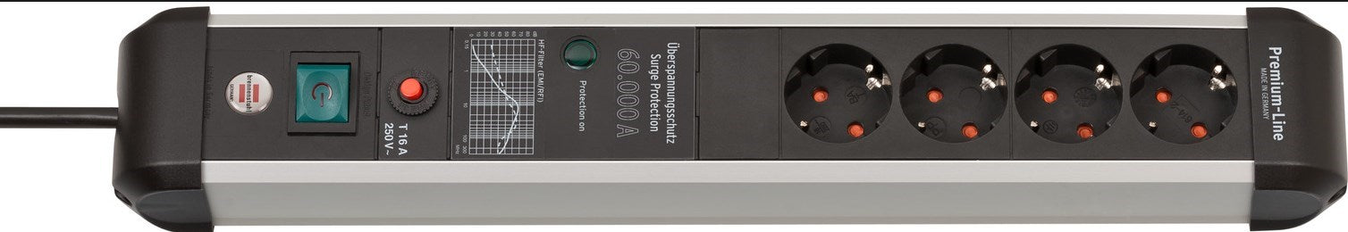 Brennenstuhl ÜSS Premium-Protect-Line 60,000A 4-way, 3m