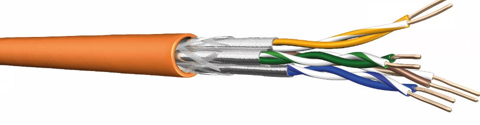 Draka installation cable UC900 HS23, Cat 7, S/FTP, PiMF, orange, 50m ring