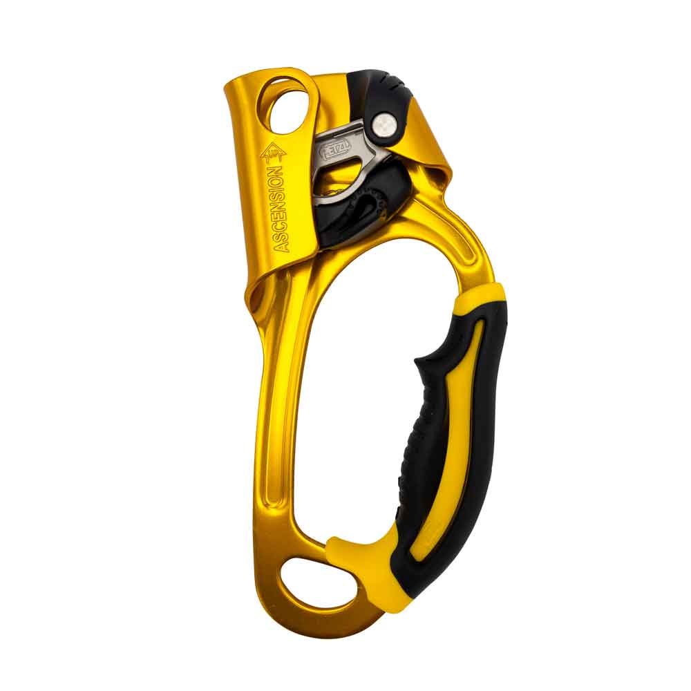 Petzl ASCENSION rope clamp adult, right hand, black/yellow