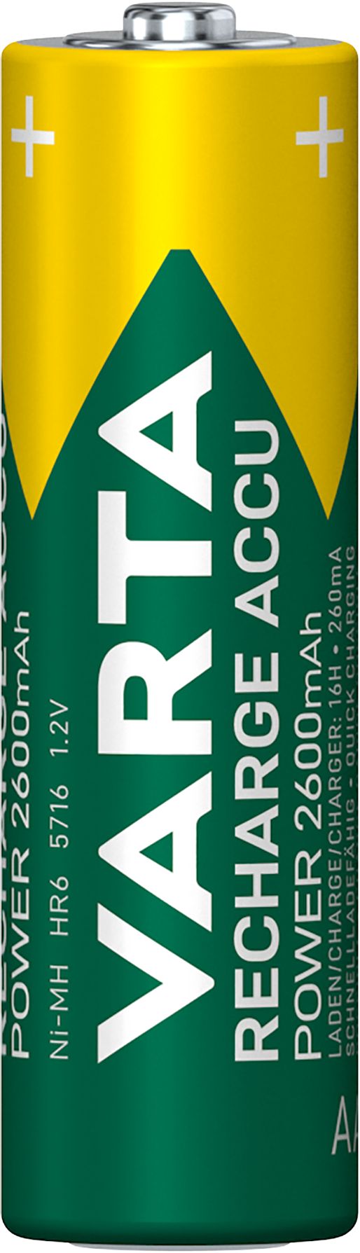 VARTA Recharge Accu Power AA 2600mAh battery (pack of 2) nickel hydride