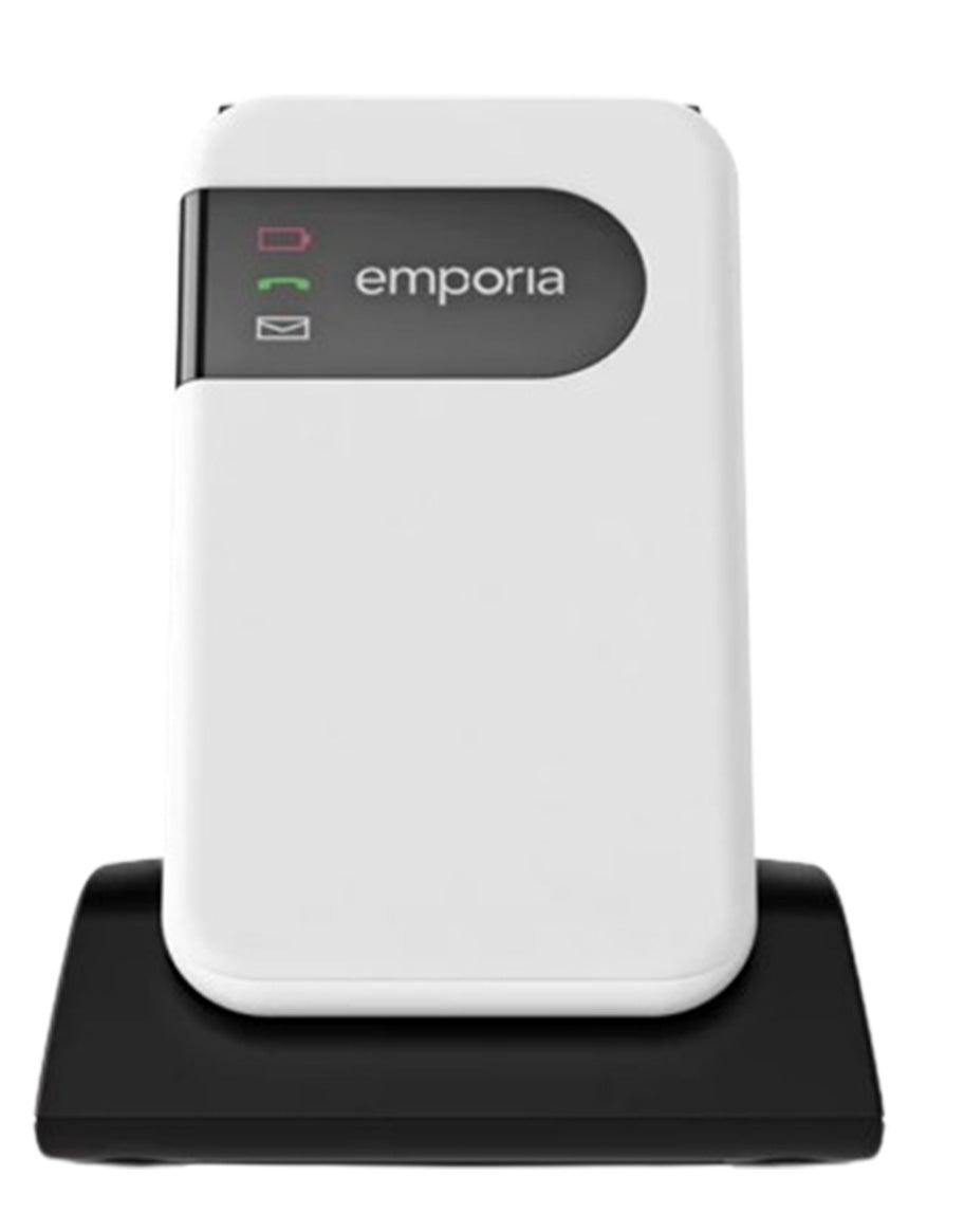 Emporia SIMPLICITYglam 2G (V227-2G), white, large button clamshell phone