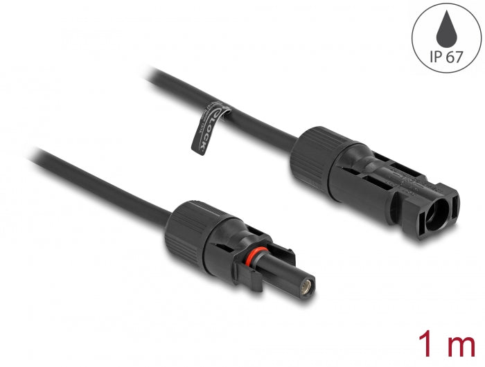 Delock DL4 Solar cable male to female 1 m black