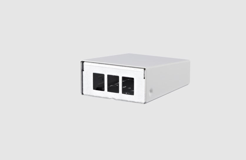 Metz Connect Keystone AP-Gehäuse 3 Port reinweiß, unbestückt