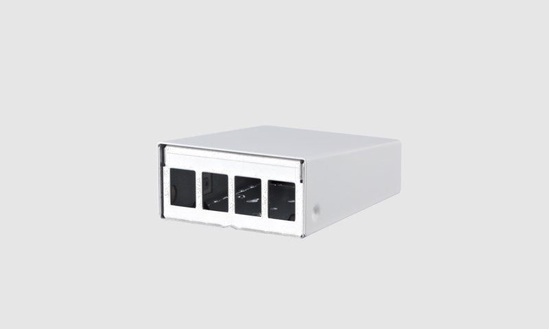 Metz Connect Keystone AP-Gehäuse 4 Port reinweiß, unbestückt