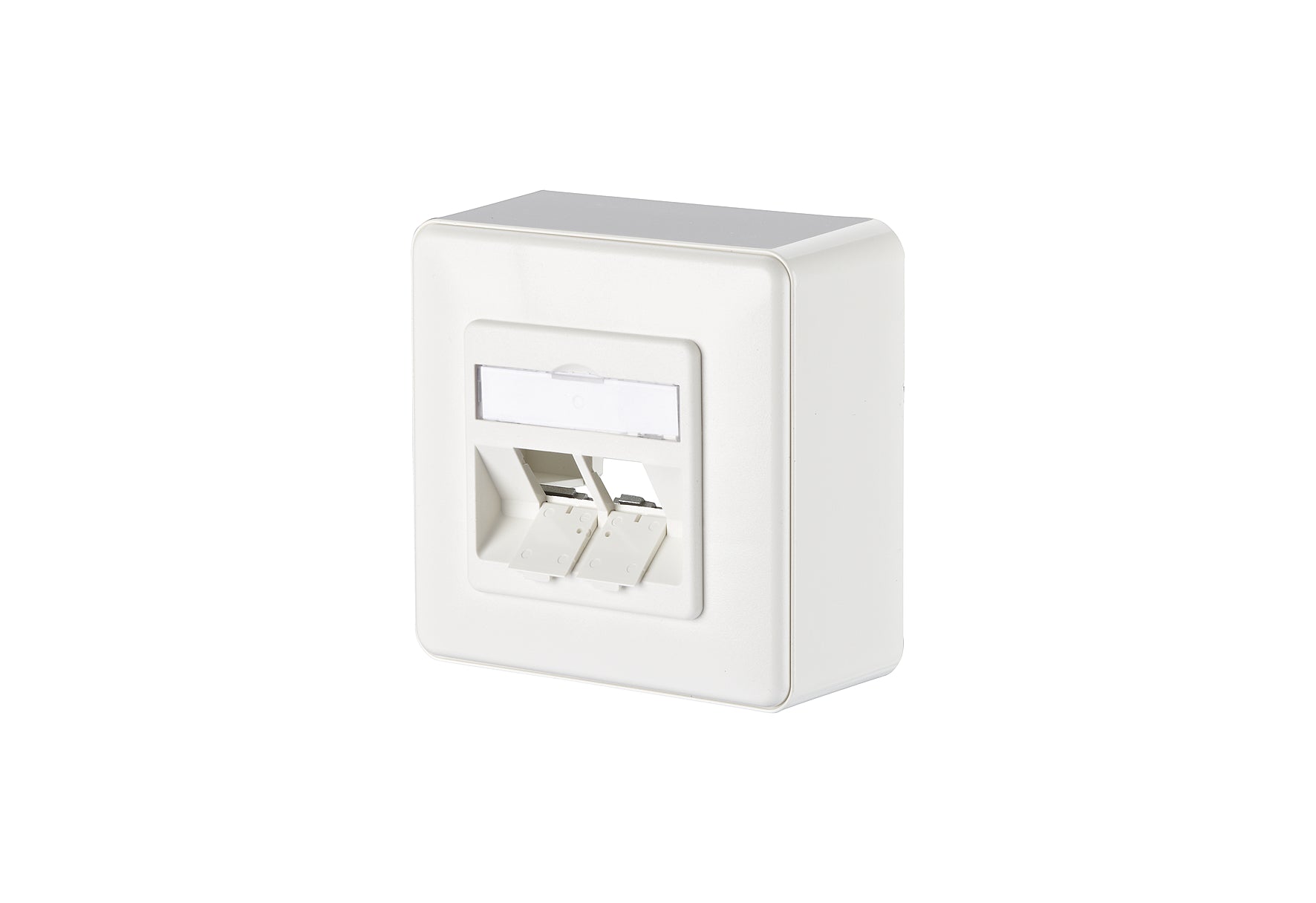 Metz Connect Modul Anschlussdose AP 2 Port unbestück reinweiß