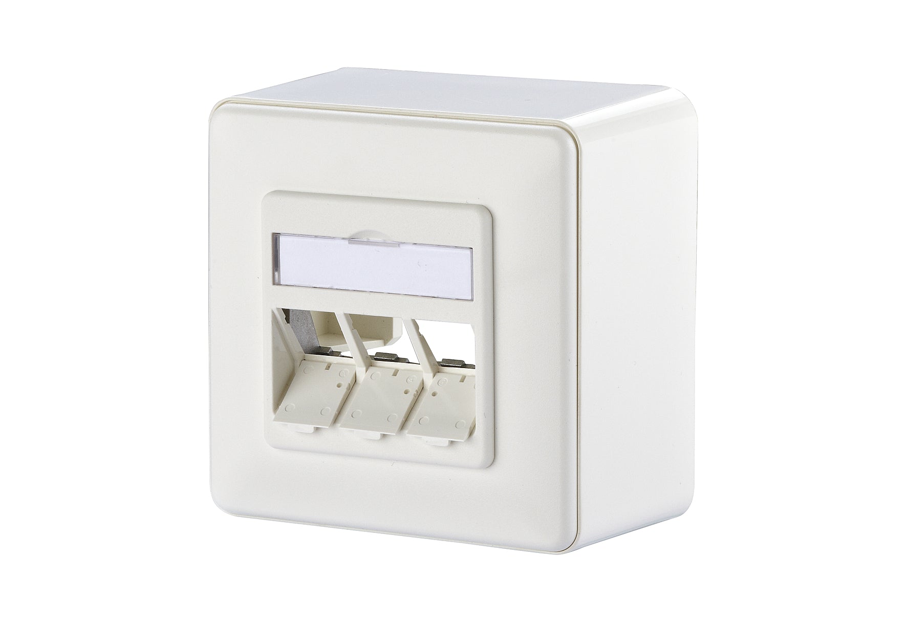 Metz Connect Modul Anschlussdose AP 3 Port unbestückt reinweiß