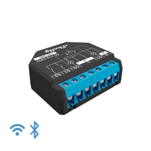 Shelly Plus 2PM WLAN relay switch 2 x 10A,16A max, with consumption measurement