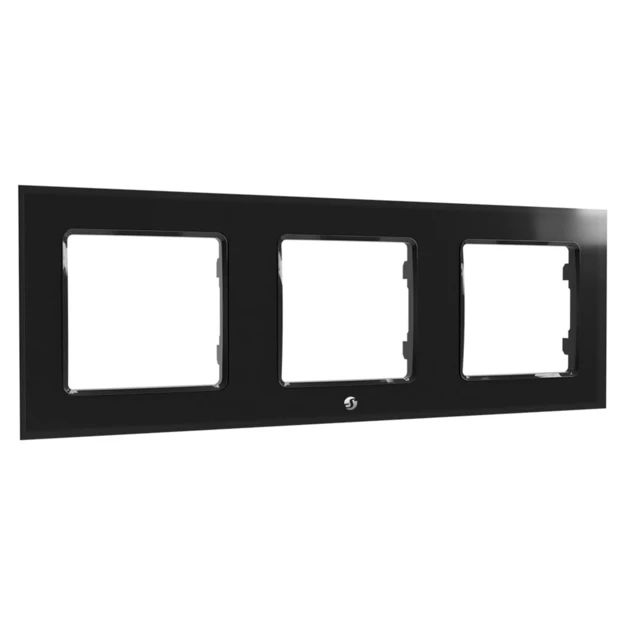 Shelly WF3 - Wall Frame 3 - Wall switch frame 3-way - Black