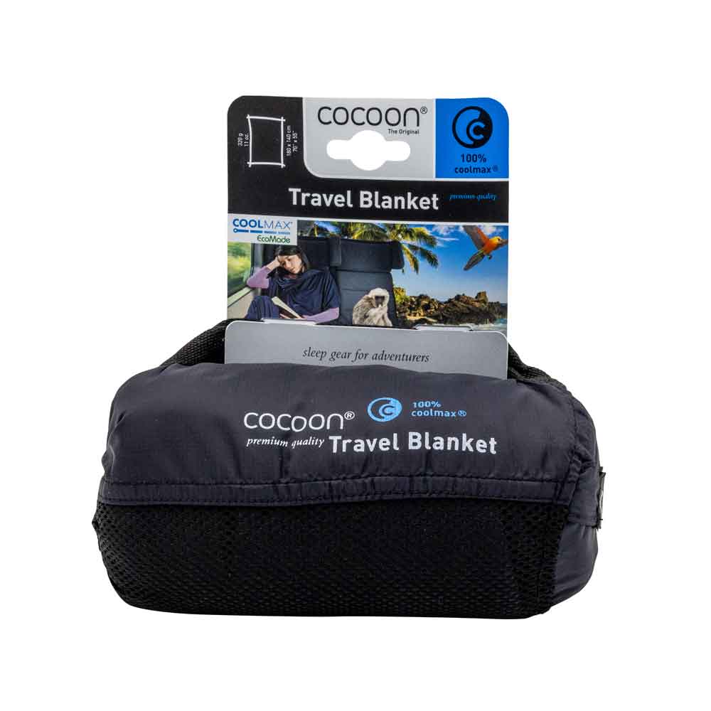 Cocoon Coolmax blanket, 180x140 cm, 100% Coolmax Ecomade black