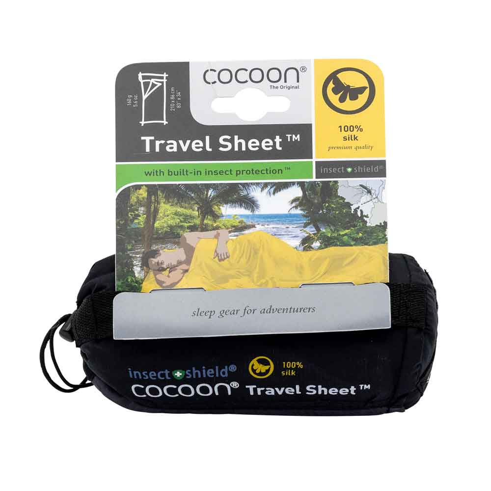 Cocoon Insect Shield TravelSheets, 218 x 90 cm 100% silk rhino