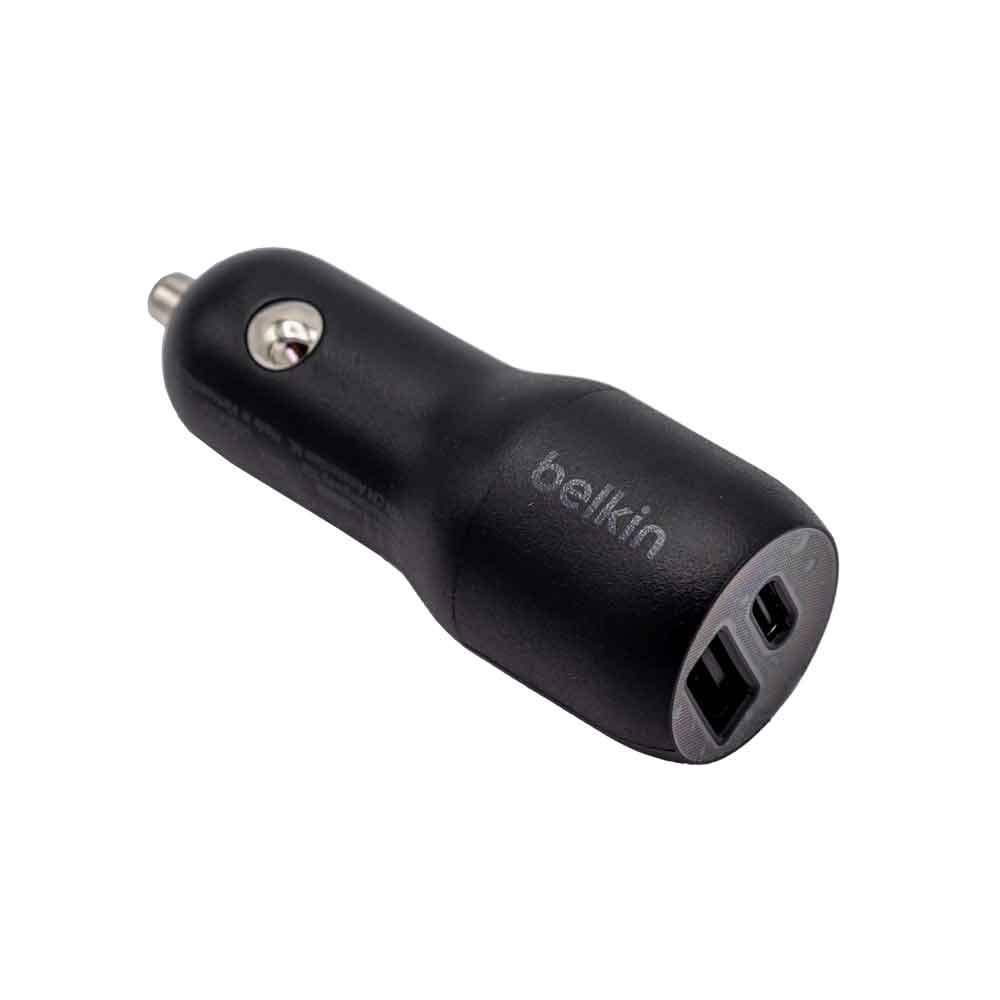 Belkin Boost Charge USB-C/USB-A Dual-Port Car Charger with PPS, 37W