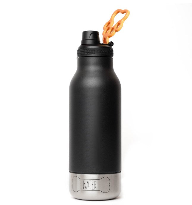 Asobu - Dog Bowl Buddy - Stainless steel bottle with 2 bowls Black