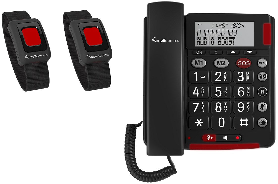 amplicomms BigTel 50 Alarm Plus emergency bracelet Duo dark grey