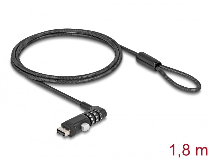 Navilock Notebook security cable for USB Type-A socket with combination lock