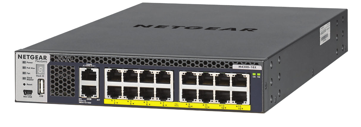 Netgear XSM4316PB-100NES 16x10GbASE-T Copper Ports Managed Switch APS600W PSU