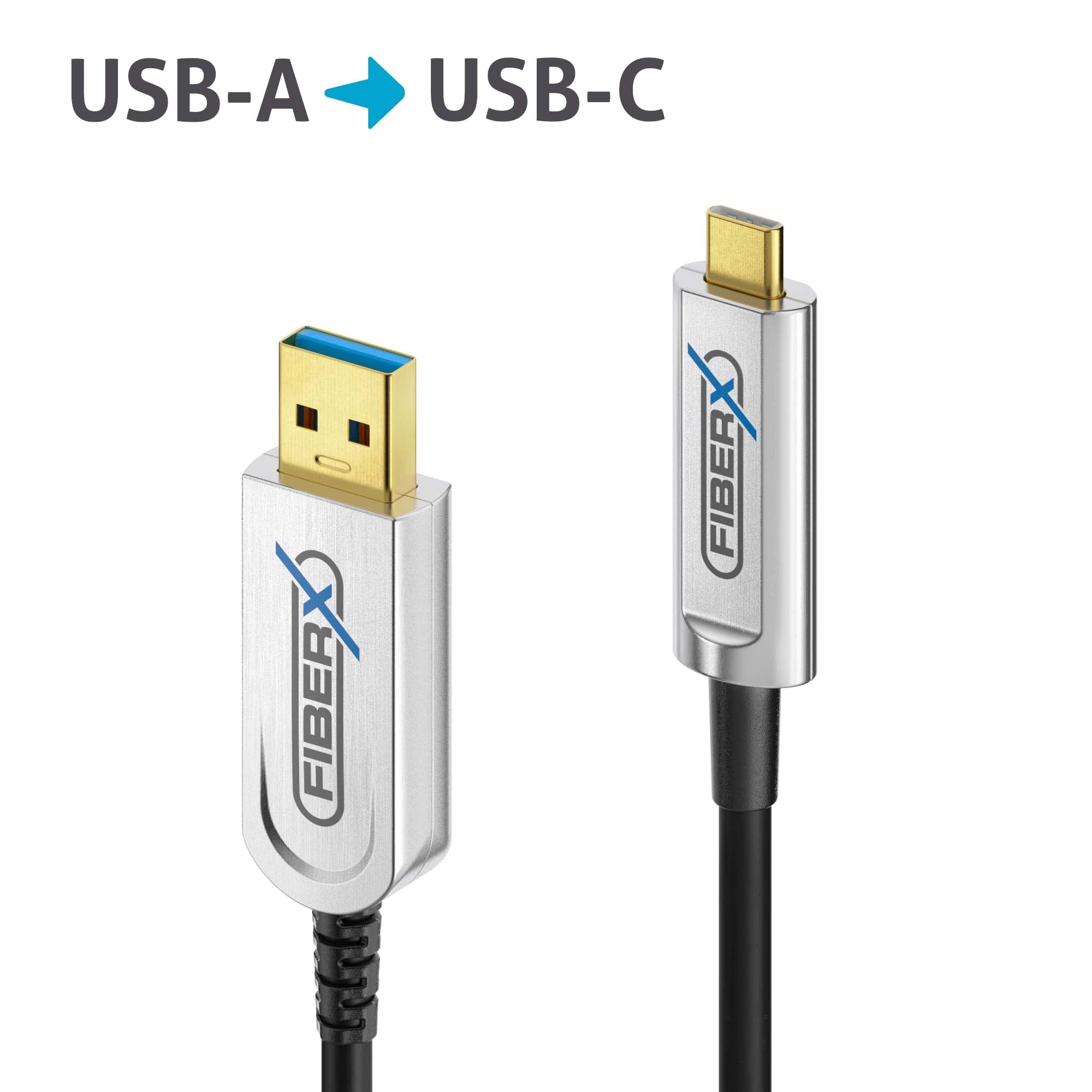 PureLink FiberX Series - USB 3.1 fiber optic cable - USB-A USB-C - 12m