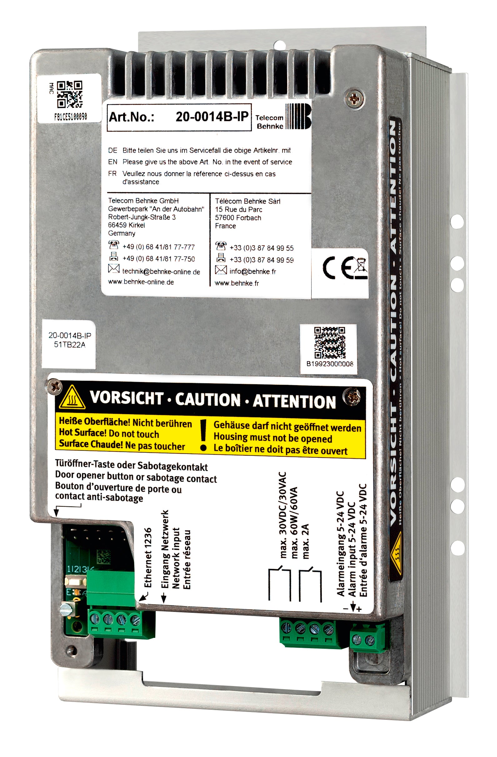 Behnke Series 20 Basic Electronics IP (SIP) Size 2, 20-0014B-IP