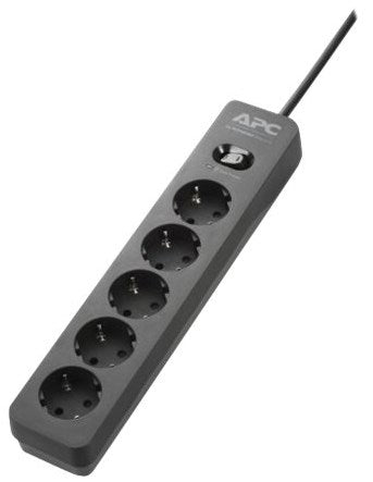 APC Essential surge protection power strip 5 outlets black 230V