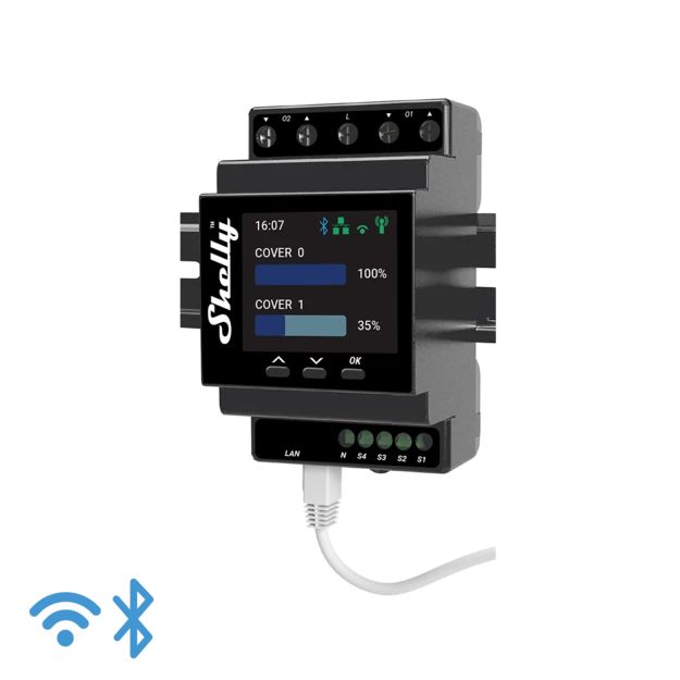 Shelly Pro PM Dual Roller Shutter - 2 x roller shutter control WLAN LAN BT