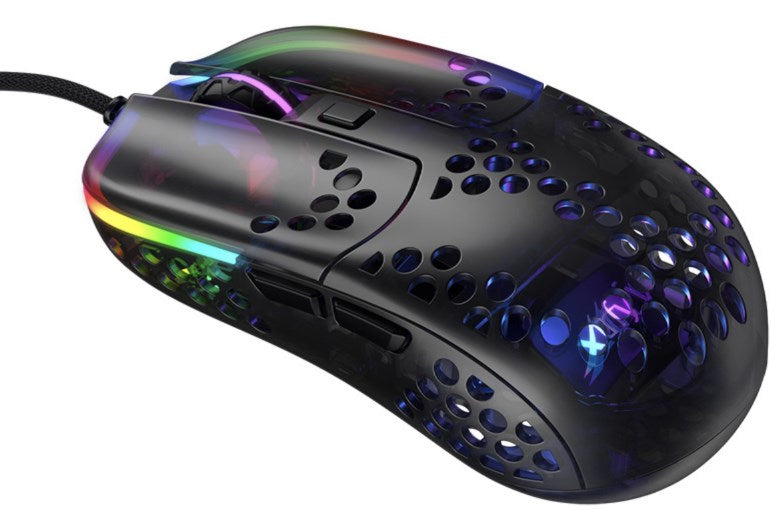 CHERRY x XTRFY MZ1 RGB Rail, gaming mouse, black transparent
