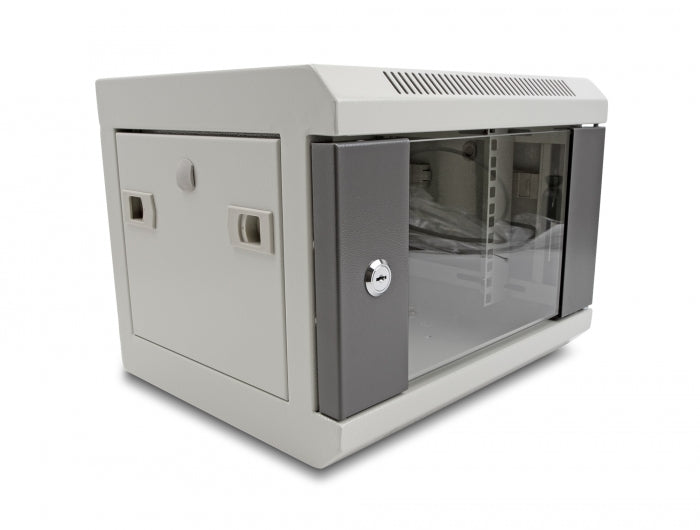 Delock 10? Network cabinet with glass door 4 HE grey