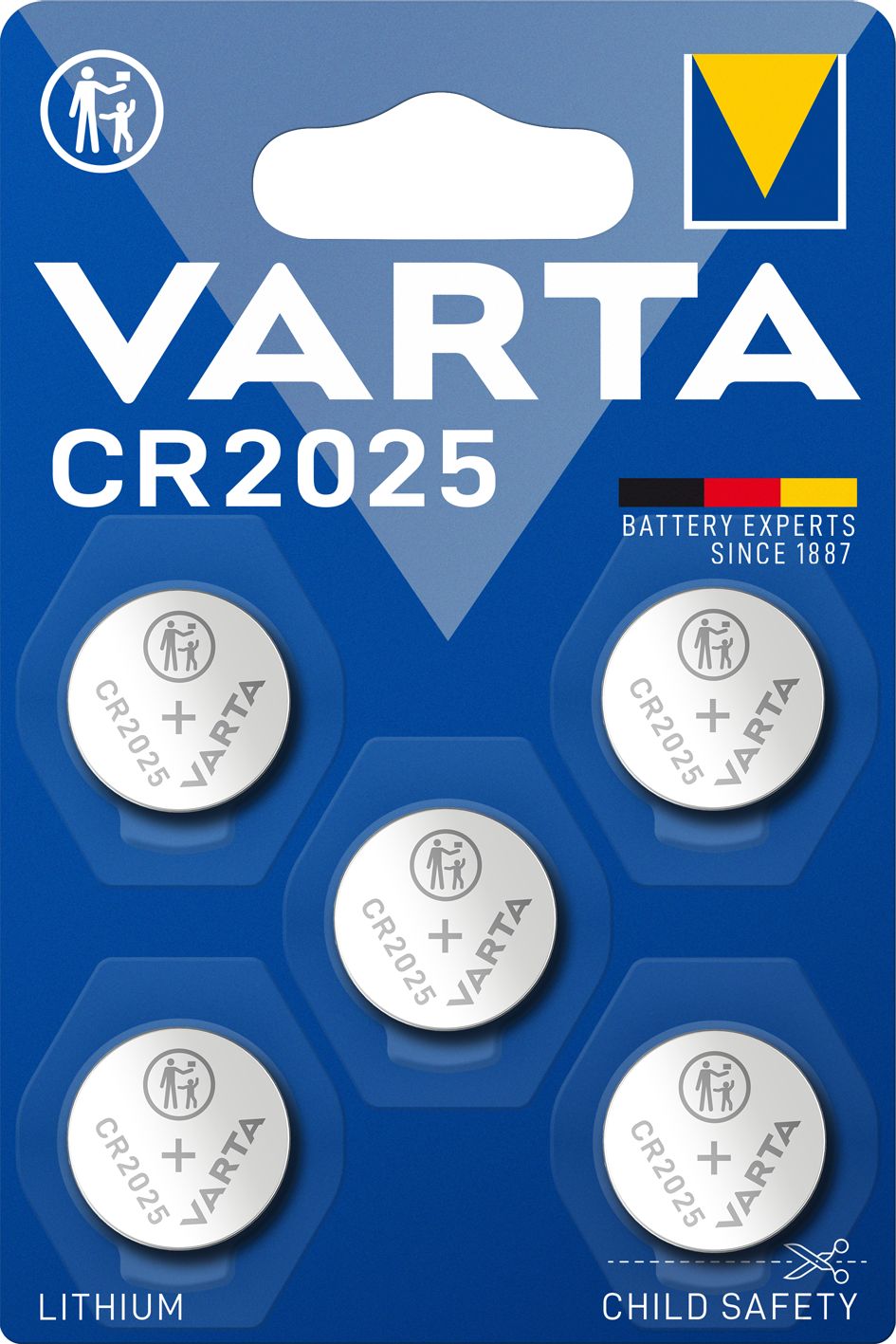 VARTA Lithium Coin CR2025 Batterie (5er Pack)