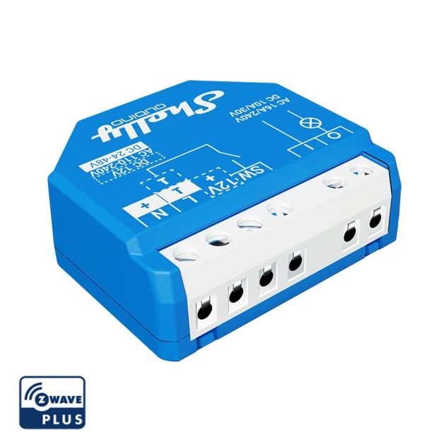 Shelly Wave 1 relay max 16A 1 channel flush-mounted Z-Wave