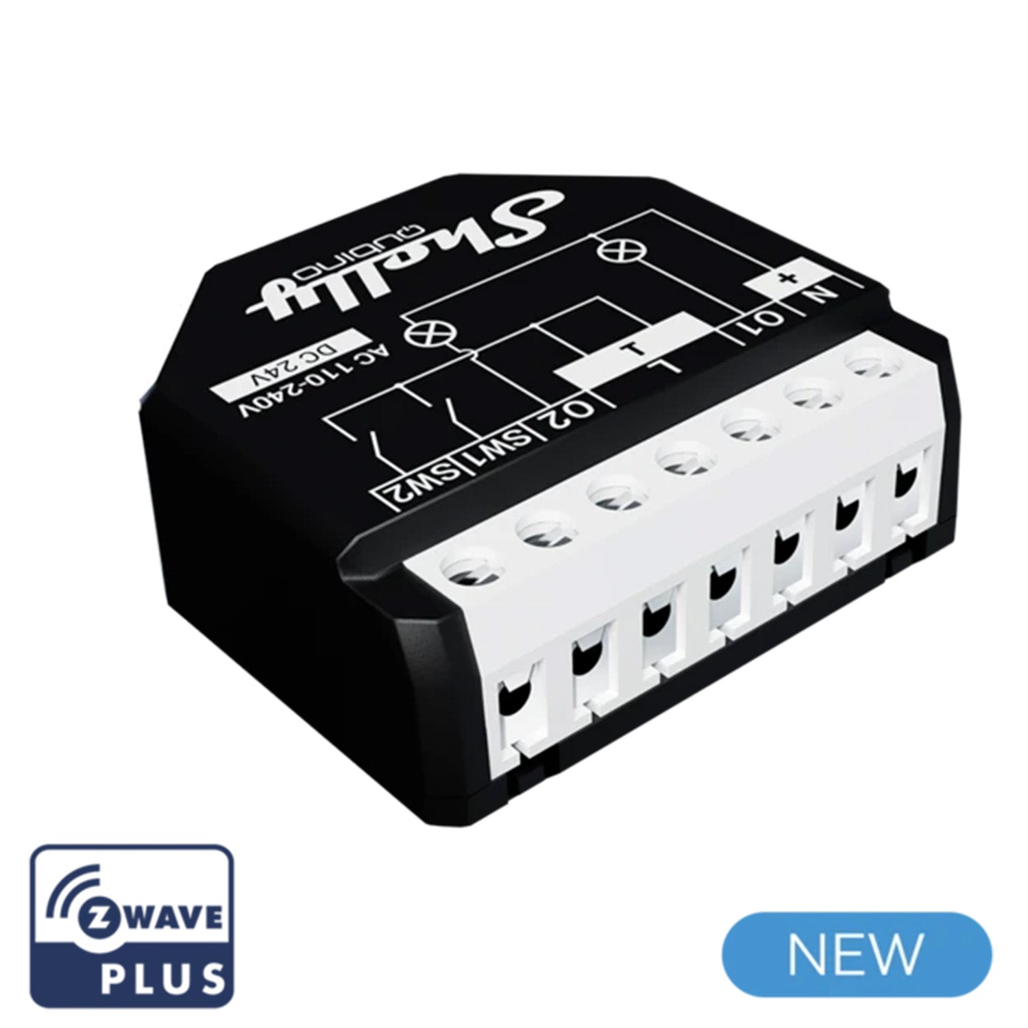 Shelly Wave 2PM Relay max. 16A 2 channels flush-mounted measuring function Z-Wave