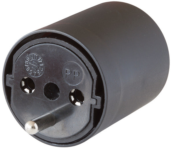 Brennenstuhl Adapter Fix black DE to CH