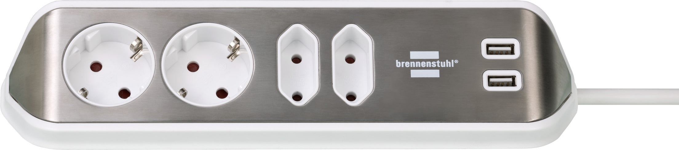 Brennenstuhl estilo corner power strip with USB charging function