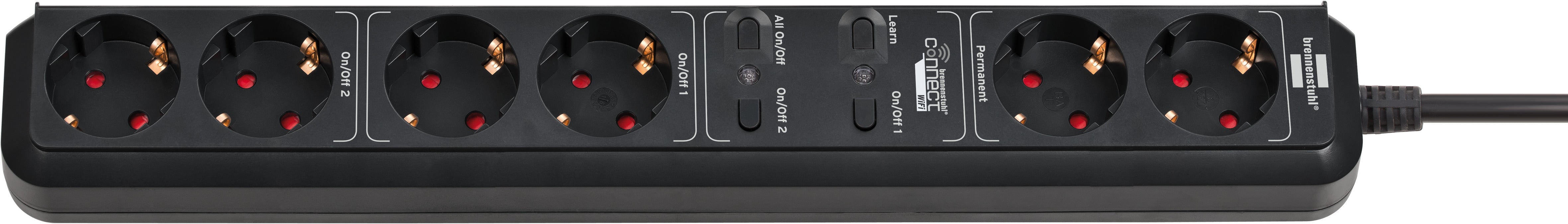 Brennenstuhl Connect Eco-Line WLAN WiFi power strip 1.5m black