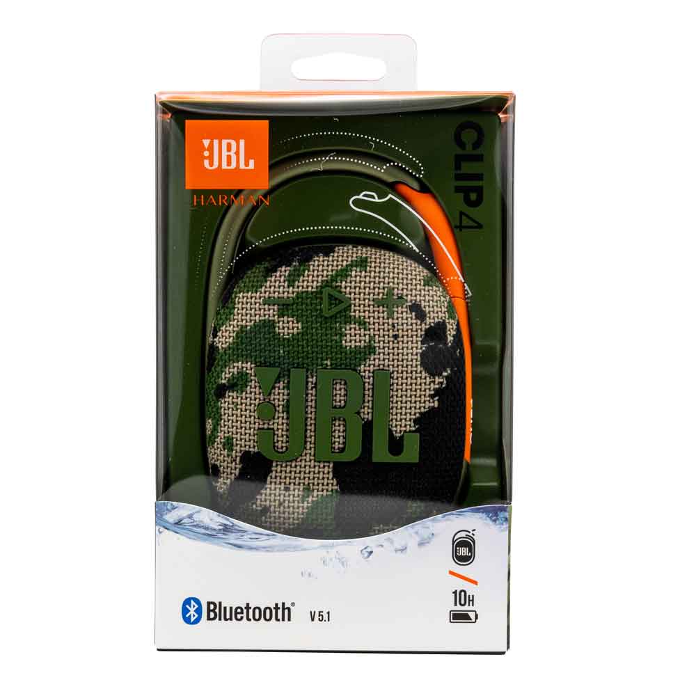 JBL CLIP 4 Bluetooth speakers in camouflage