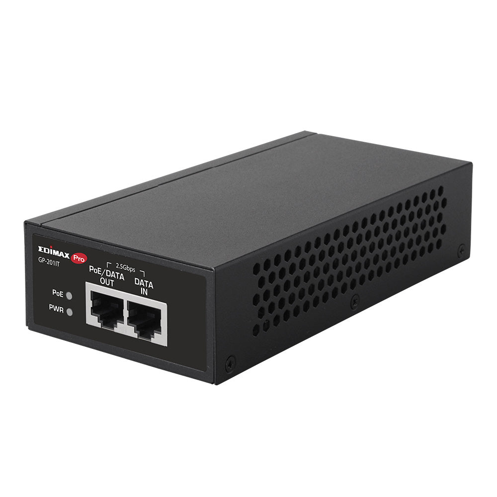 Edimax 2.5 Gigabit PoE+ Injector, IEEE 802.3at PoE standard (30 watts)