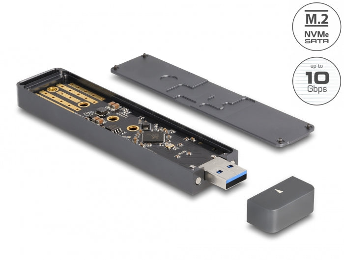 Delock External enclosure for M.2 NVMe PCIe SSD or SATA SSD