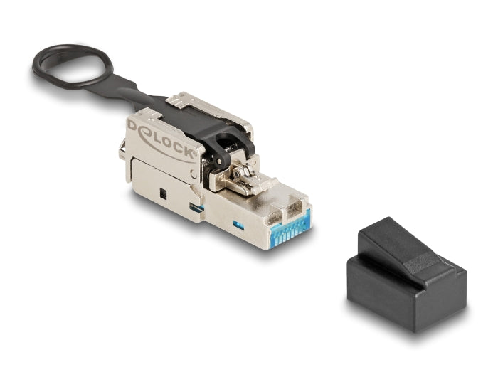 Delock RJ45 connector field assembly Cat.6A with push and pull
