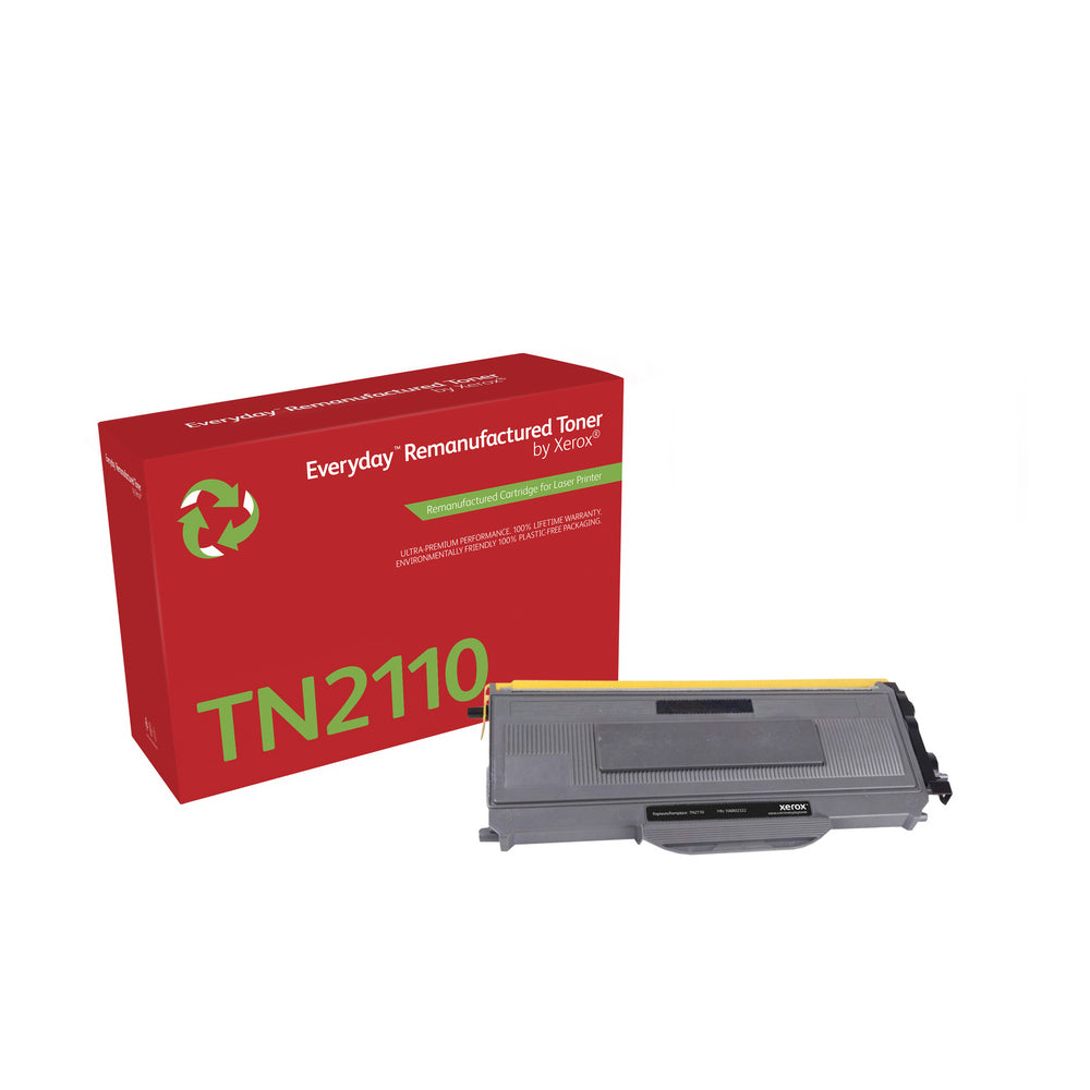 Xerox Everyday Remanufactured Toner Black replaces Brother TN2110