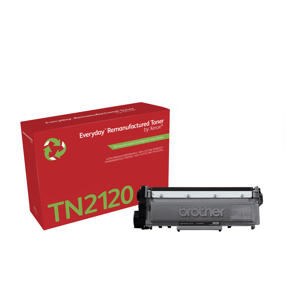 Xerox Everyday Remanufactured Toner Black replaces Brother TN2120