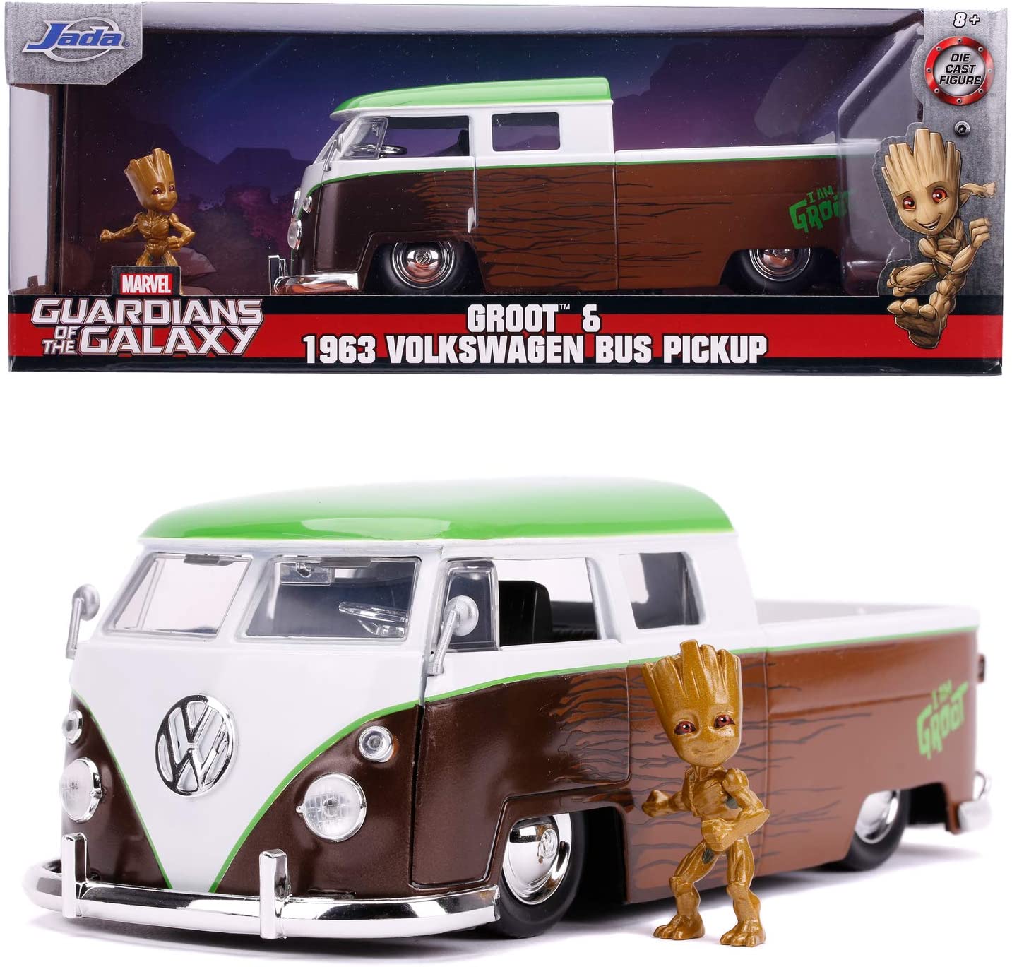 Jada Toys 253225013 - Marvel Guardians of the Galaxy 1962 VW Bus 1, 1:24 - model car