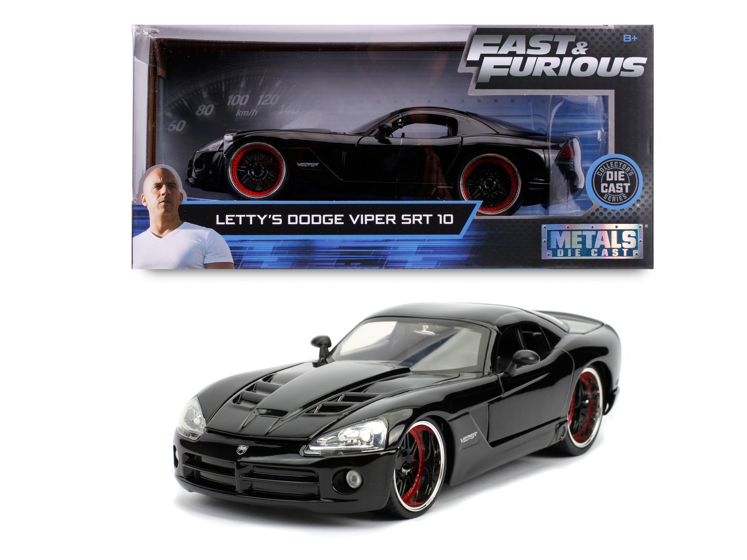 Jada Toys 253203057 - Fast & Furious Dodge Viper SRT-10, 1:24 - model car